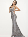 SC47539 Platinum Prom Gown by Scala - Platinum, Alt View Thumbnail