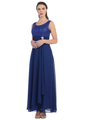 SF-8822 Three-Quarter Sleeve Mother-of-the-Bride Dress - Royal Blue, Back View Thumbnail