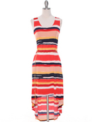 Orange High-low Maxi Dress