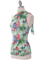 TP137  Green Print Top - Alt. Image