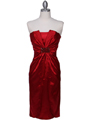 Red Strapless Cocktail Dress