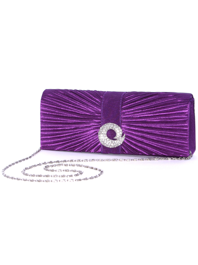 HBG92426 Purple Evening Bag with Rhinestone Decor - Purple, Alt View Medium