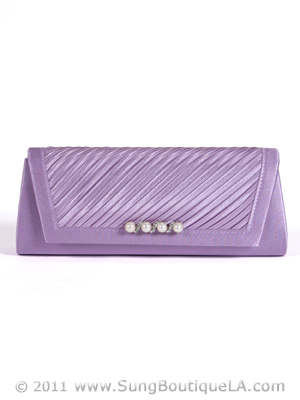 JX7008 Purple Satin Evening Bag, Purple