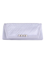 Silver Satin Evening Bag