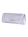 Silver Satin Evening Bag