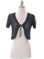 SB1801  Black Crochet Bolero Jacket - Front Image