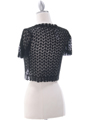 SB1801  Black Crochet Bolero Jacket - Back Image