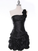 Black One Shoulder Cocktail Dress
