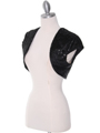 0001 Black Sequins Bolero - Black, Alt View Thumbnail