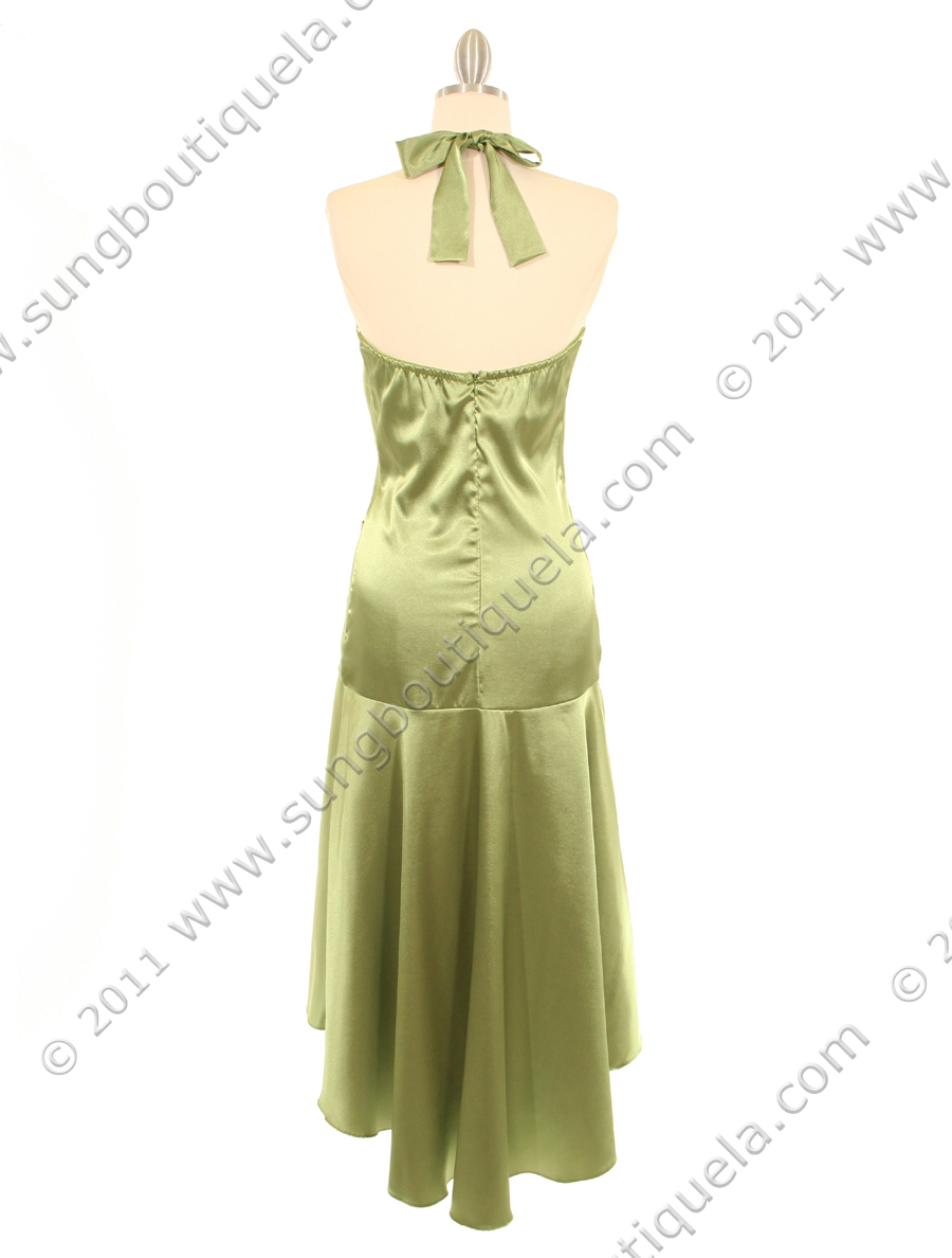 Green Halter Cocktail Dress Sung Boutique L.A.
