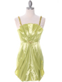 0213 Lime Satin Cocktail Dress - Lime, Front View Thumbnail