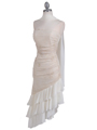 027 Ivory Strapless Glitter Party Dress - Ivory, Alt View Thumbnail