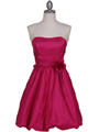 056 Fuschia Bubble Cocktail Dress - Fuschia, Front View Thumbnail