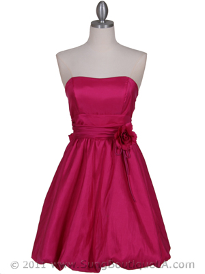 056 Fuschia Bubble Cocktail Dress, Fuschia