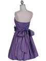 056 Lavender Bubble Cocktail Dress - Lavender, Back View Thumbnail