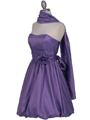 056 Lavender Bubble Cocktail Dress - Lavender, Alt View Thumbnail