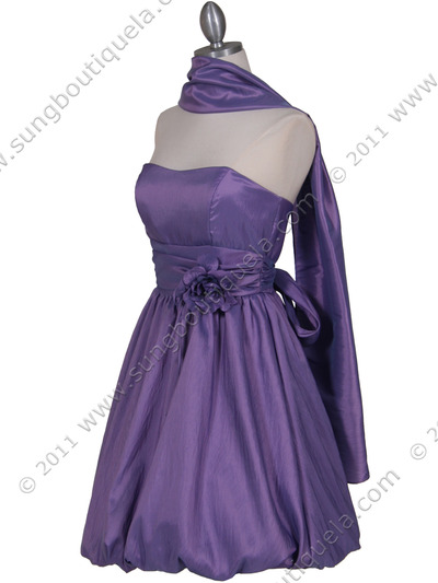 056 Lavender Bubble Cocktail Dress - Lavender, Alt View Medium