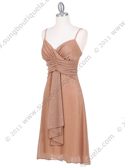 059 Gold Glitter Party Dress - Gold, Alt View Medium