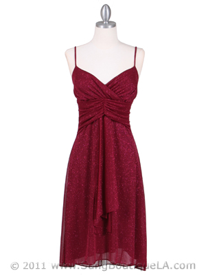 059 Purple Glitter Party Dress, Purple