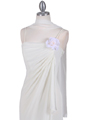 070 Ivory Chiffon Wrap Dress - Ivory, Alt View Thumbnail