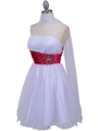 077a White Fuschia Strapless Cocktail Dress - White Fuschia, Alt View Thumbnail