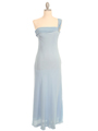 101 Light Blue Evening Dress with Rhinestone Pin - Light Blue, Front View Thumbnail