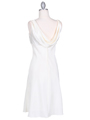 1021 Ivory Satin Top Cocktail Dress - Ivory, Back View Thumbnail