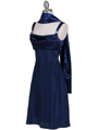 1021 Navy Satin Top Cocktail Dress - Navy, Alt View Thumbnail