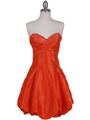 102 Orange Beaded Bubble Dress - Orange, Front View Thumbnail