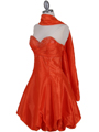 102 Orange Beaded Bubble Dress - Orange, Alt View Thumbnail