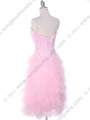 1036 Pink Tiered Homecoming Dress - Pink, Back View Thumbnail