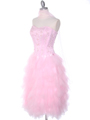 1036 Pink Tiered Homecoming Dress - Pink, Alt View Thumbnail