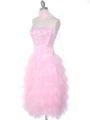 1036 Pink Tiered Homecoming Dress - Pink, Alt View Thumbnail