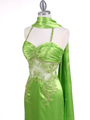 1045 Lime Charmeuse Halter Evening Gown - Lime, Alt View Thumbnail