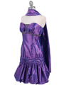 1076 Purple Beaded Bubble Dress - Purple, Alt View Thumbnail
