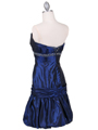 1076 Royal Blue Beaded Bubble Dress - Royal Blue, Back View Thumbnail