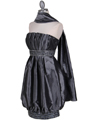 1091 Charcoal Strapless Sequin Cocktail Dress - Charcoal, Alt View Thumbnail