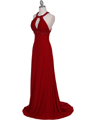 1104 Red Embellished Jersey Gown - Red, Alt View Thumbnail