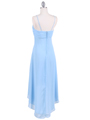 1111 Baby Blue Evening Dress with Rhine Stone Pin - Baby Blue, Back View Thumbnail