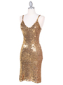 CH1111 Gold Sequins Party Dress - Gold, Alt View Thumbnail