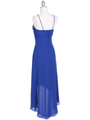 1111 Royal Blue Evening Dress with Rhine Stone Pin - Royal Blue, Back View Thumbnail