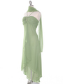 1111 Sage Evening Dress with Rhinestone Pin - Sage, Alt View Thumbnail