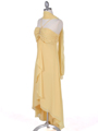 1111 Yellow Evening Dress with Rhine Stone Pin - Yellow, Alt View Thumbnail