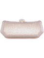 1111TS Gold Sparkling Evening Clutch - Gold, Front View Thumbnail