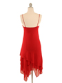 1132 Red Cocktail Dress - Red, Back View Thumbnail