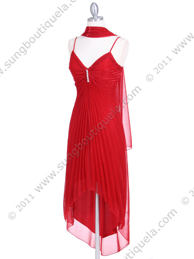 1134 Red Cocktail Dress - Red, Alt View Medium