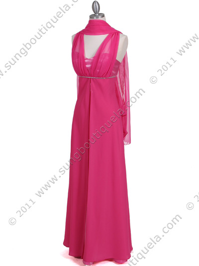 1146 Hot Pink Evening Dress - Hot Pink, Alt View Medium