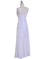 1146 White Evening Dress - White, Back View Thumbnail