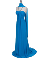 1148 Turquoise Halter Evening Dress - Turquoise, Alt View Thumbnail