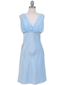 1165 Baby Blue Cocktail Dress with Rhinestone Trim - Baby Blue, Front View Thumbnail